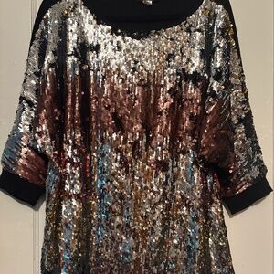 Reversible Sequin Sweater Shirt